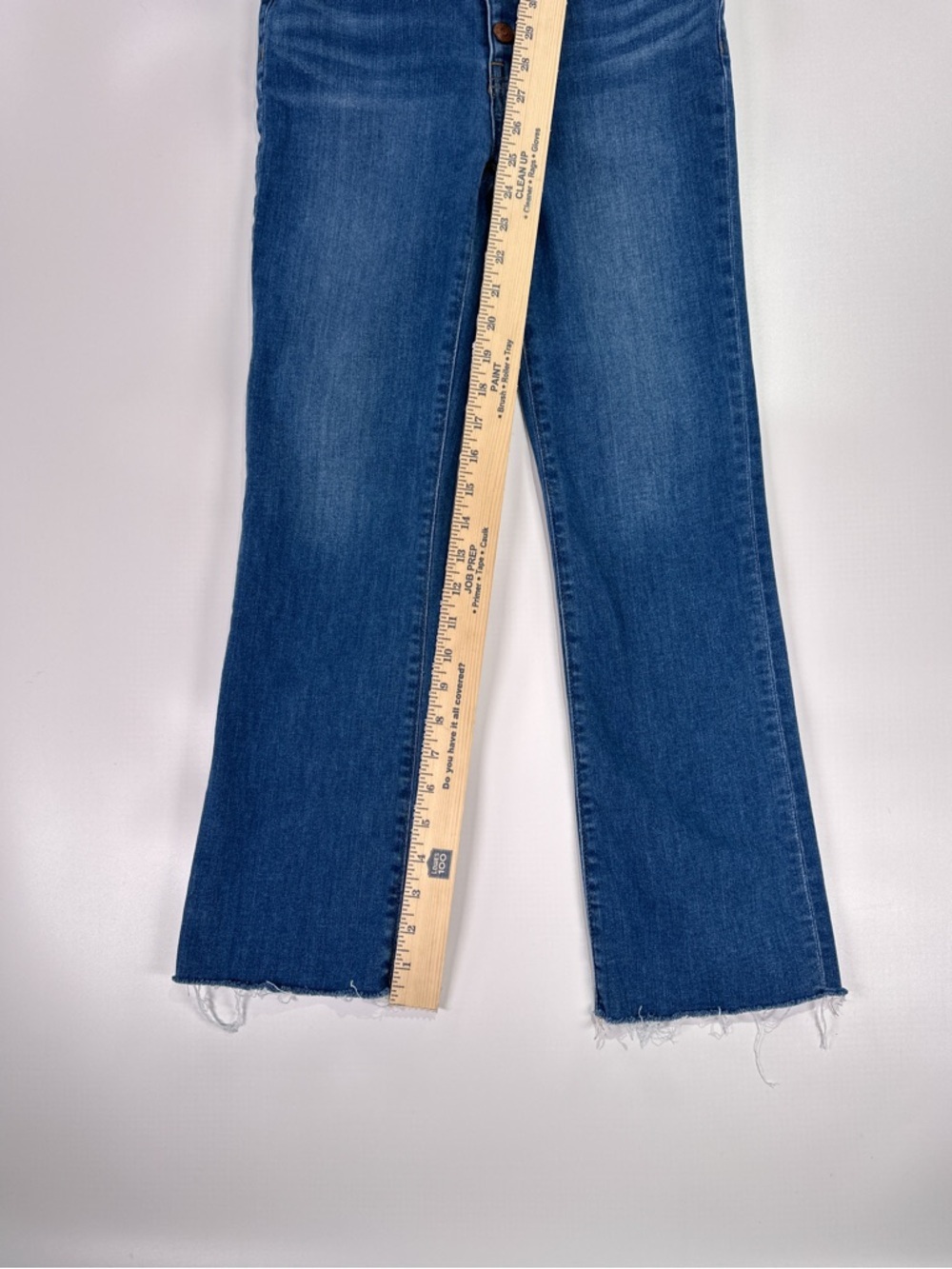Madewell Cali Demi Boot Jeans High Rise Exposed Button Fly 24 - Picture 11 of 12